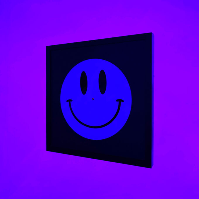 Reversible 12” Vinyl in UV Fluorescent Blue