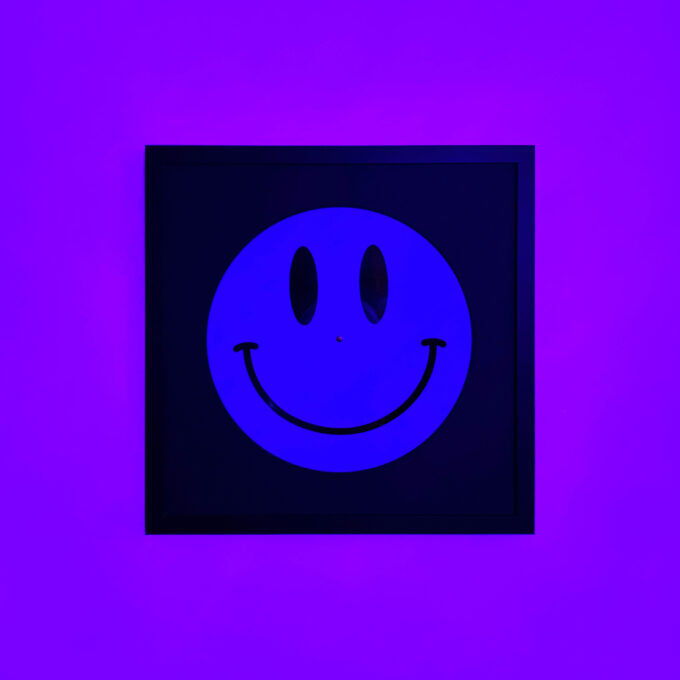 Reversible 12” Vinyl in UV Fluorescent Blue