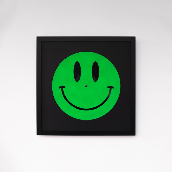 Reversible 12” Vinyl in UV Fluorescent Green