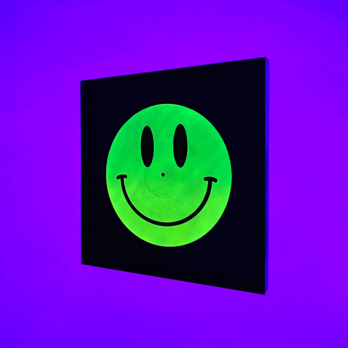 Reversible 12” Vinyl in UV Fluorescent Green & Yellow