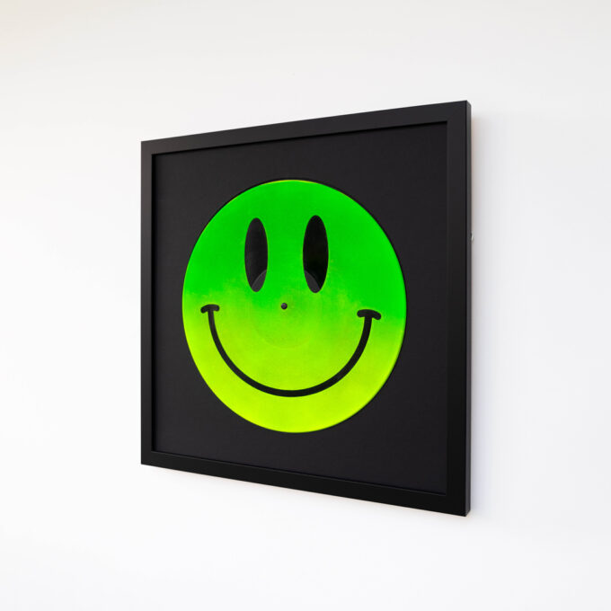 Reversible 12” Vinyl in UV Fluorescent Green & Yellow