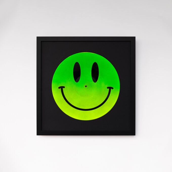 Reversible 12” Vinyl in UV Fluorescent Green & Yellow