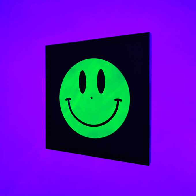 Reversible 12” Vinyl in UV Fluorescent Green