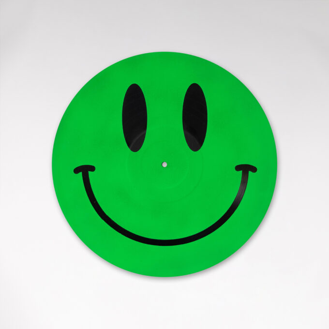 Reversible 12” Vinyl in UV Fluorescent Green