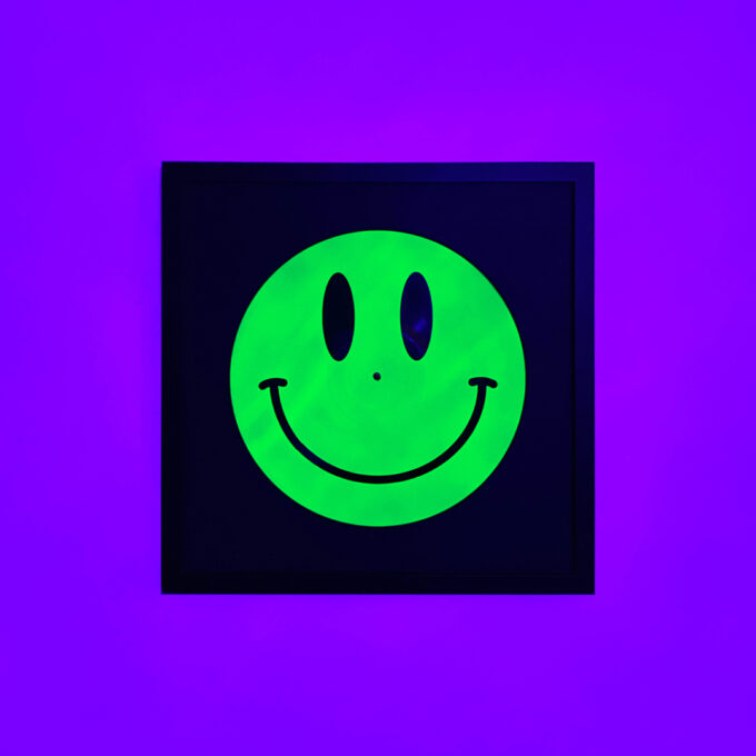 Reversible 12” Vinyl in UV Fluorescent Green