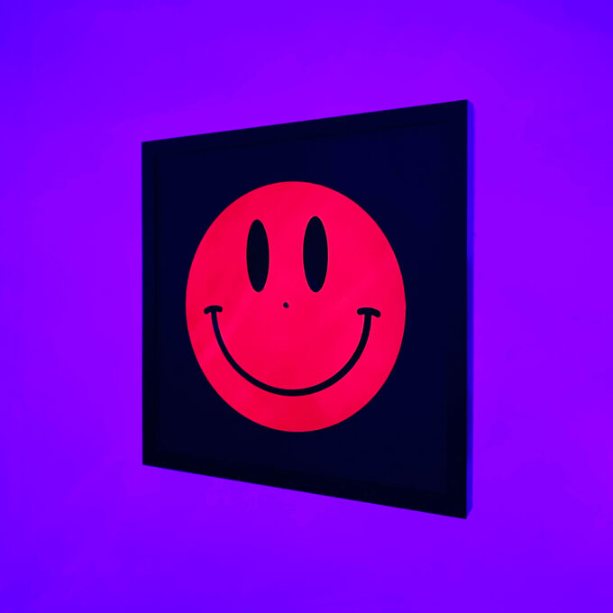 Reversible 12” Vinyl in UV Fluorescent Red