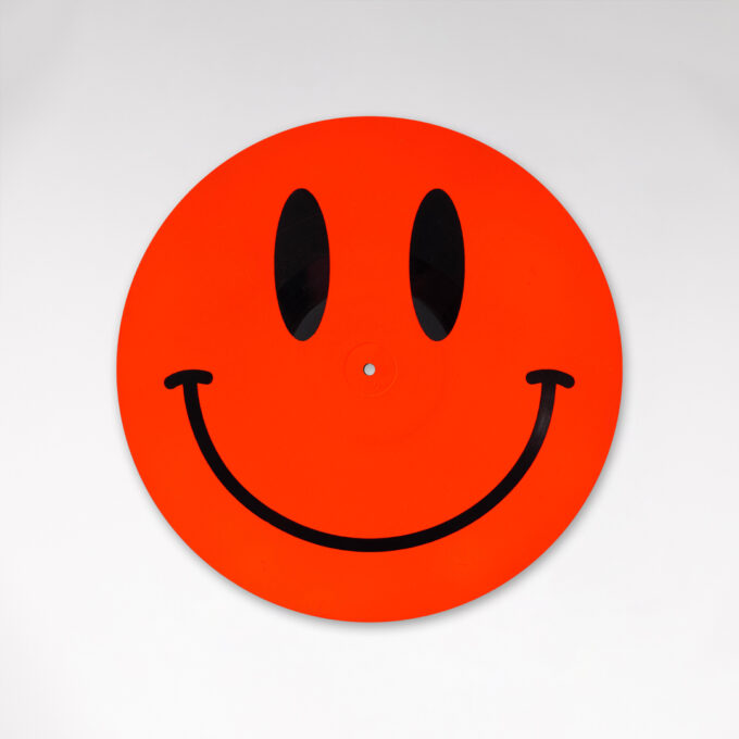 Reversible 12” Vinyl in UV Fluorescent Red