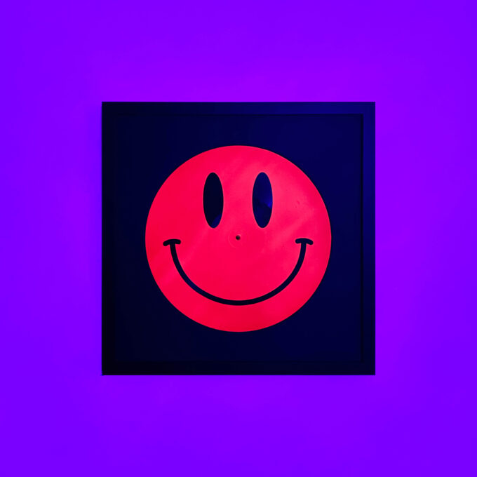 Reversible 12” Vinyl in UV Fluorescent Red