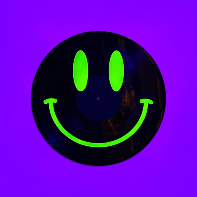 Reversible 12” Vinyl in UV Fluorescent Yellow