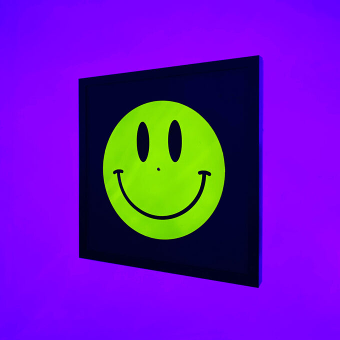 Reversible 12” Vinyl in UV Fluorescent Yellow