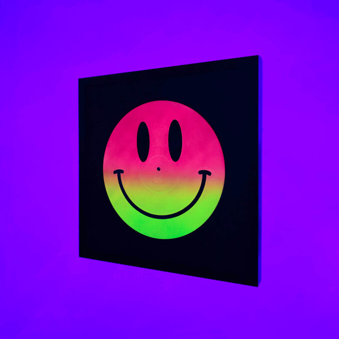 Reversible 12” Vinyl in UV Fluorescent Pink & Yellow - Image 16