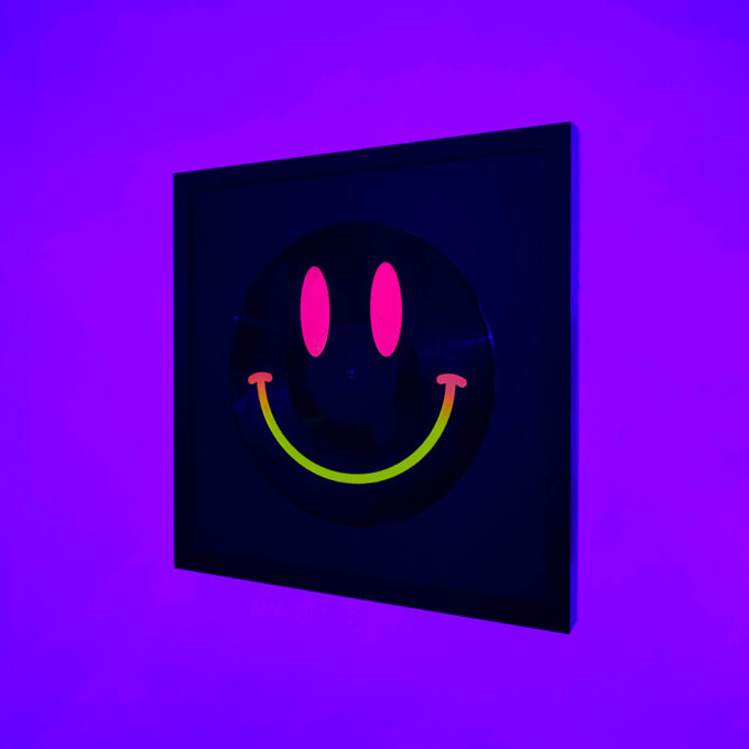 Reversible 12” Vinyl in UV Fluorescent Pink & Yellow - Image 17