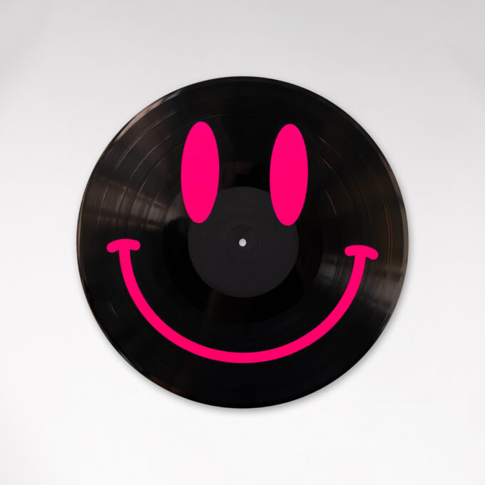 Reversible 12” Vinyl in UV Fluorescent Pink - Image 2